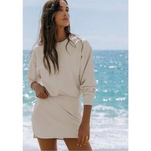 l'space for Anthropologie Groove Mini dress in Cream 2 NWOT
